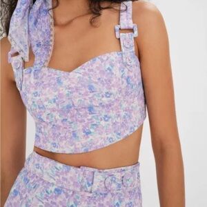 NWT For Love and Lemons Colette Crop Top XS